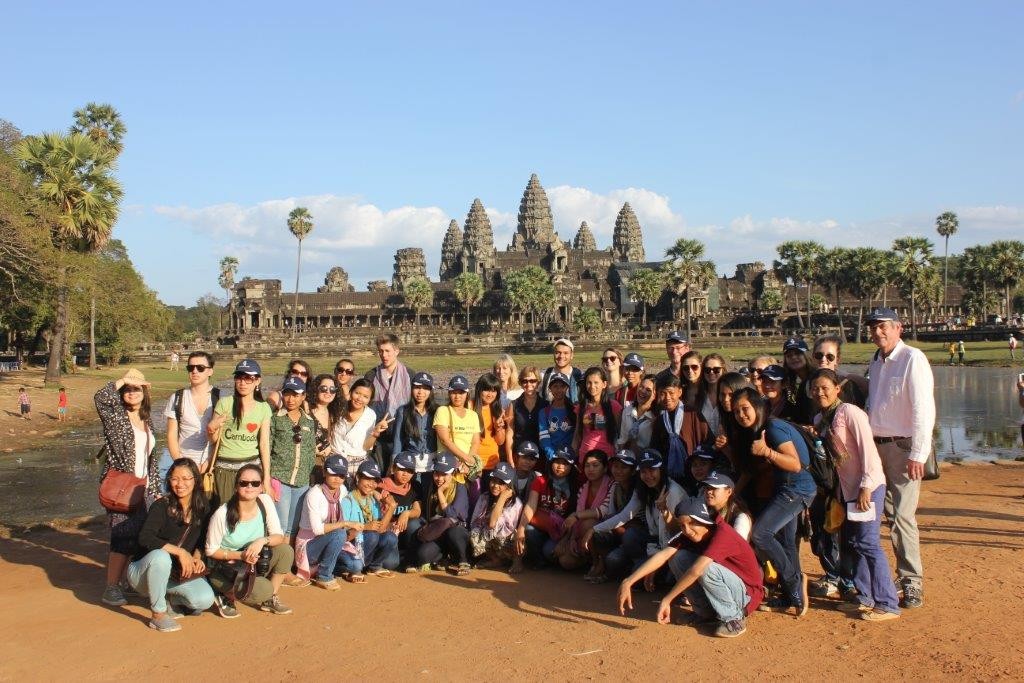 CLEW students and friends on a trip to Angkor Wat, January, 2014 